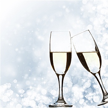 玻璃杯,香槟,假日