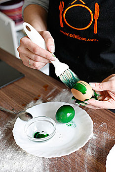 上油漆,蛋,绿色,食用染料