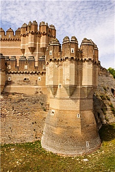 古柯,城堡,要塞,15世纪,塞戈维亚省,卡斯蒂利亚,西班牙
