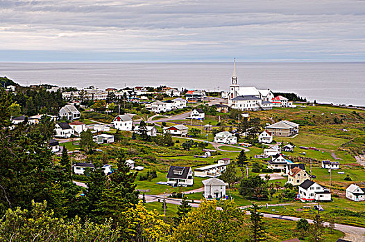 乡村,加斯佩半岛,圣劳伦斯湾,魁北克,加拿大