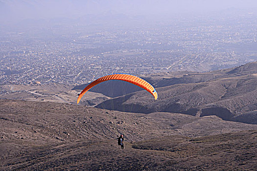 滑翔伞,阿雷基帕,秘鲁,南美