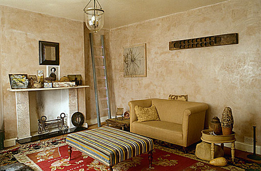 起居室,彩色,沙发,软垫,土耳其,扶手椅,壁炉