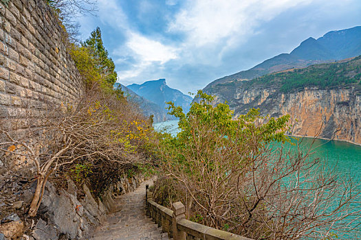 重庆市奉节县白帝城风景区,三峡夔门旅行风光图片