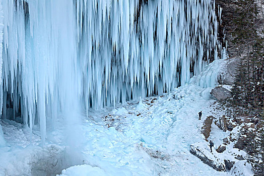 冰冻,瀑布,斯洛文尼亚