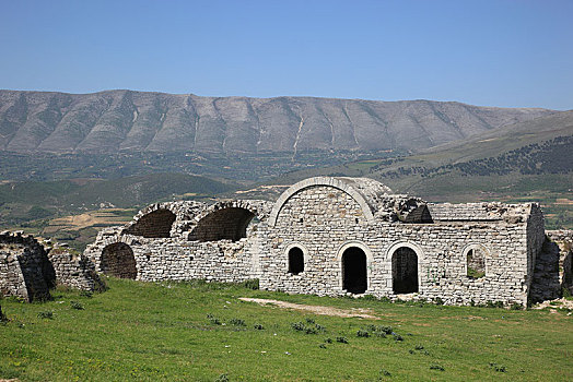 局部,要塞,培拉特,城堡,阿尔巴尼亚,欧洲