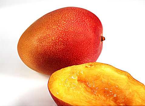 芒果,水果,白色背景