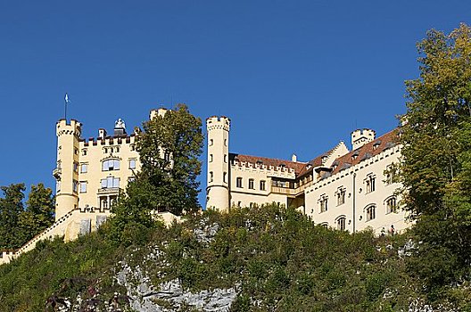 城堡,旧天鹅堡,巴伐利亚,德国,欧洲