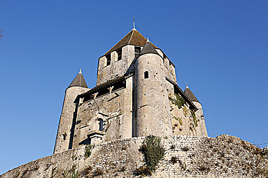 塞纳河,普罗旺斯,中世纪城市,塔