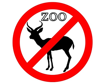 羚羊,动物园,禁止