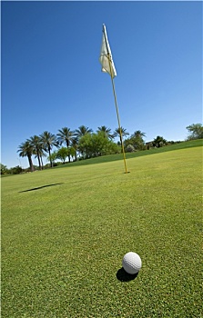 高尔夫球,旗帜