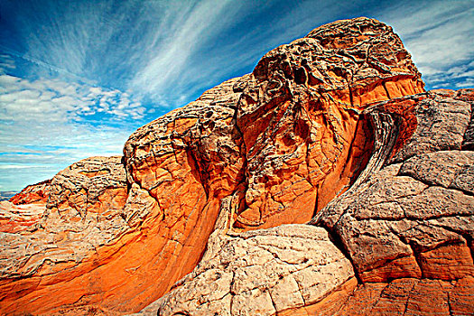 沙岩构造,白色,悬崖,荒野,亚利桑那,美国
