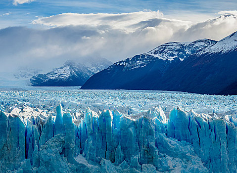 莫雷诺冰川,俯视图,洛斯格拉希亚雷斯国家公园,圣克鲁斯省,巴塔哥尼亚,阿根廷,南美