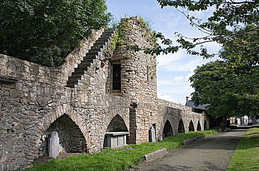 中世纪,城镇,墙壁,教堂,蒂帕雷里,爱尔兰