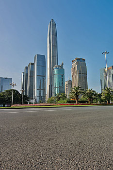 深圳高楼马路道路地标cbd经济