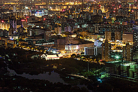 北京夜景俯瞰