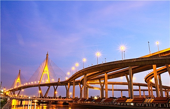 桥,黎明,曼谷,泰国