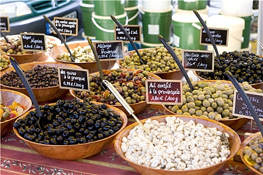 橄榄,街边市场,普罗旺斯,法国