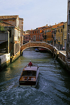 意大利,威尼斯,运河,水上出租车