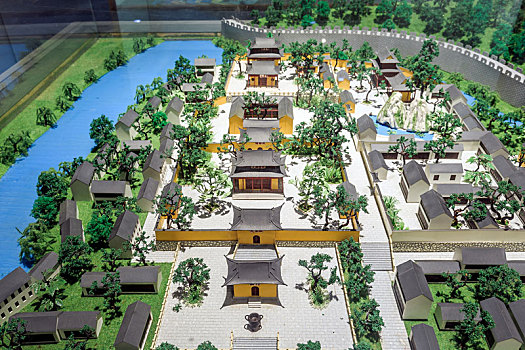 古静海寺沙盘模型,南京市静海寺纪念馆