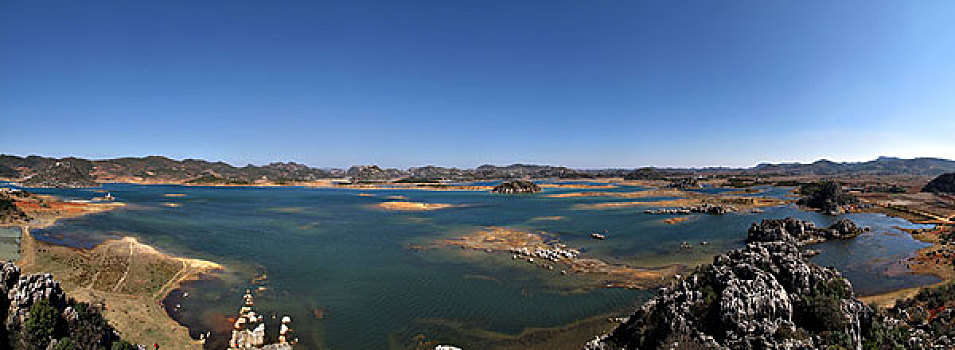 云南沾益海峰湿地全景图