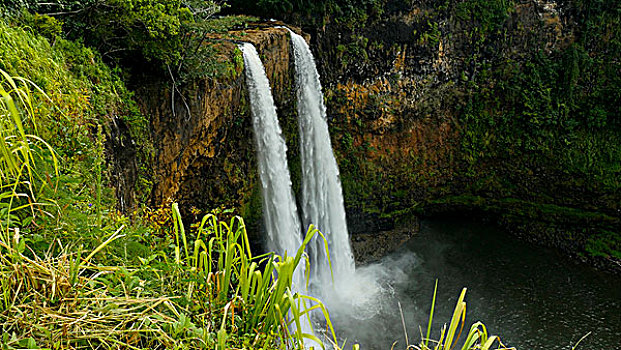 威陆亚,瀑布,考艾岛,夏威夷