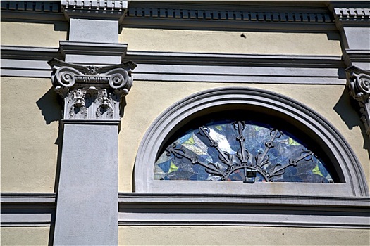圆花窗,意大利,伦巴第,砖,瓷砖