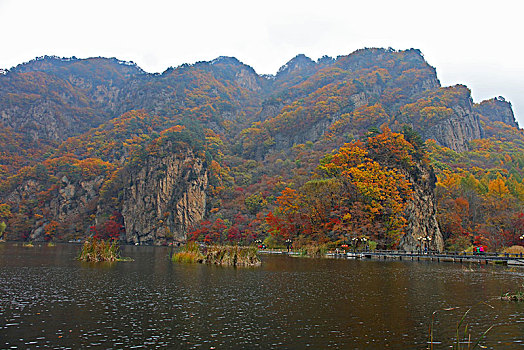 关门山,大石湖,秋天,红叶,晚秋,枫叶,绚丽,五彩缤纷,自然,颜色