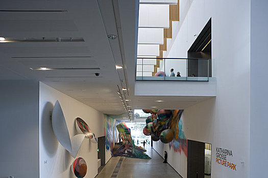 画廊,现代艺术,布里斯班,澳大利亚,室内,中庭,留白