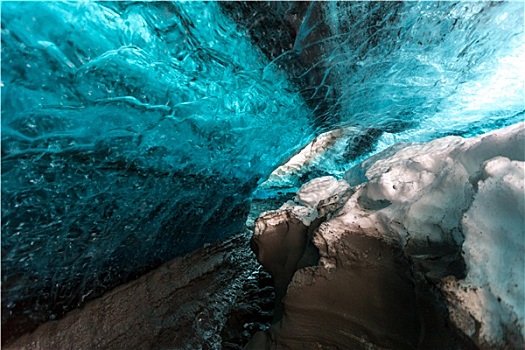 冰,洞穴,冰岛