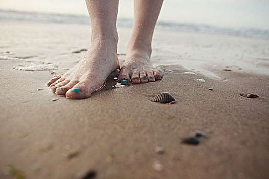 脚,沙滩