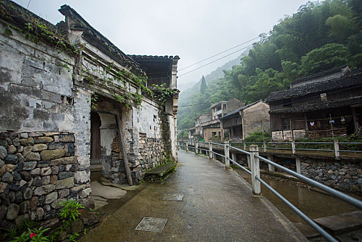 雨,老房子,建筑