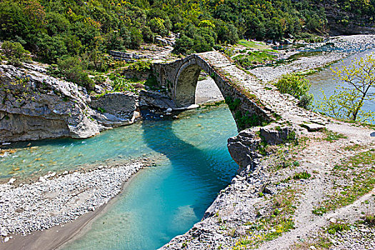 罗马桥,河,巴尔干,阿尔巴尼亚,欧洲
