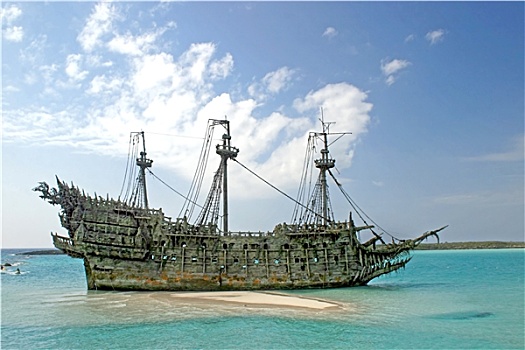 真实海盗船的照片图片