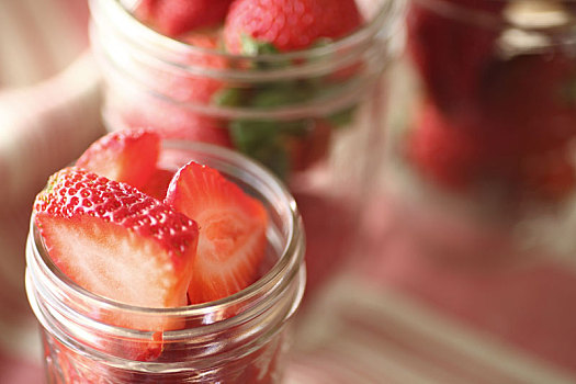 草莓,玻璃,罐装