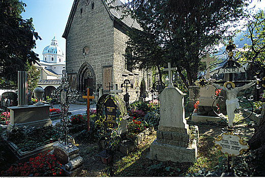 墓地,萨尔茨堡,奥地利
