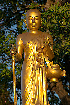 金色,佛教,雕塑,大金石,孟邦,缅甸,大幅,尺寸