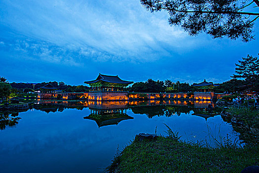 韩国-庆州东宫与月池夜景