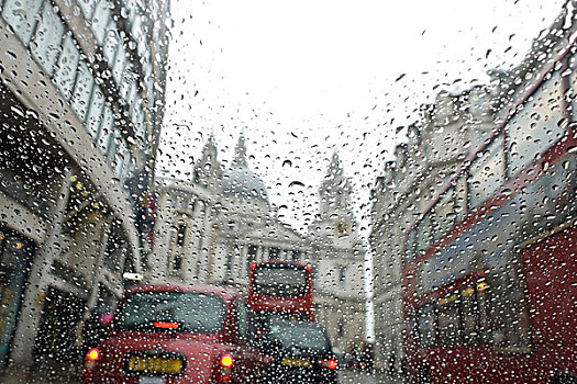 圣保罗大教堂,车窗,伦敦,英格兰