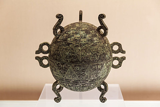 上海博物馆馆藏战国晚期镶嵌几何纹敦