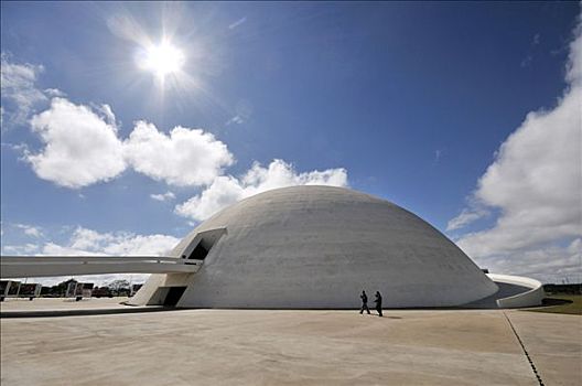 国家博物馆,建筑师,奥斯卡-涅梅耶,巴西利亚,联邦,巴西,南美