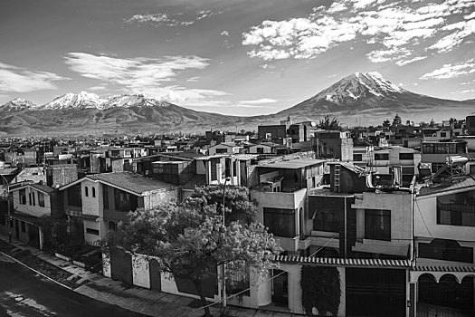 城市,阿雷基帕,动作,火山,秘鲁