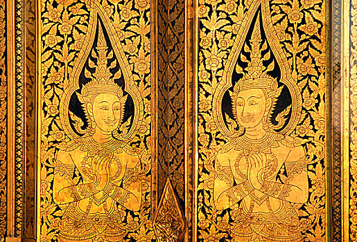 泰国,曼谷,门,特写,庙宇