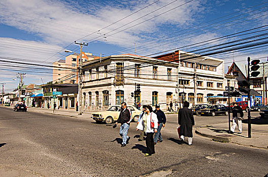 街景,普塔竞技场,巴塔哥尼亚,智利,南美