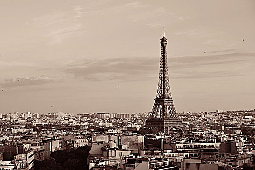 巴黎,屋顶,风景,天际线,埃菲尔铁塔,法国