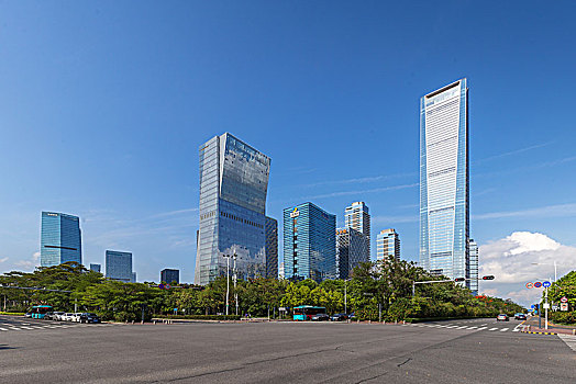 广东深圳后海湾城市风光