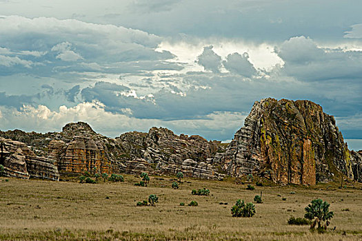 madagascar,national,park,of,isalo,rock,formation,and,sandstone,massif