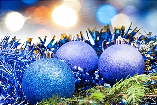 圣诞节,蓝色,小玩意,模糊,蓝色背景