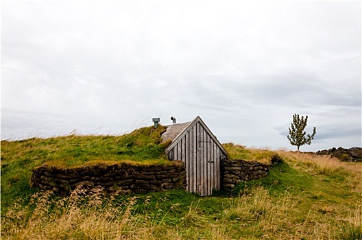 老,小屋,冰岛