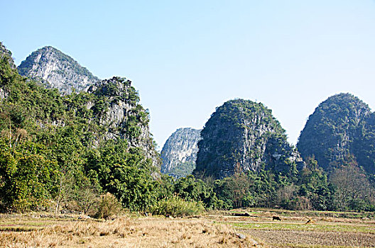 桂林喀斯特山景风光