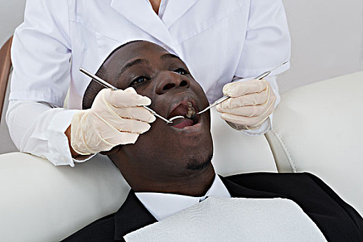 牙医,检查,牙齿,病人